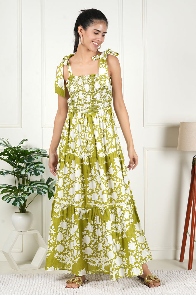 Islay Olive Grove Green Dress